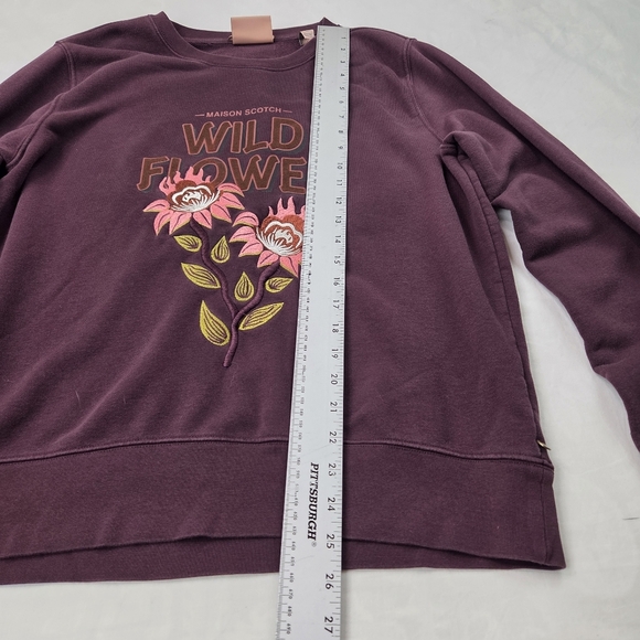 Scotch & Soda Crewneck Purple Sweatshirt Artwork Sweater Size XL - Picture 11 of 13